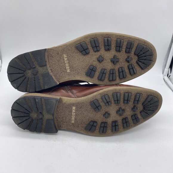 Steve Madden Bunsin Boots Mens 13 Combat Lace Up Faux Leather Canvas Cap Toe main image 3